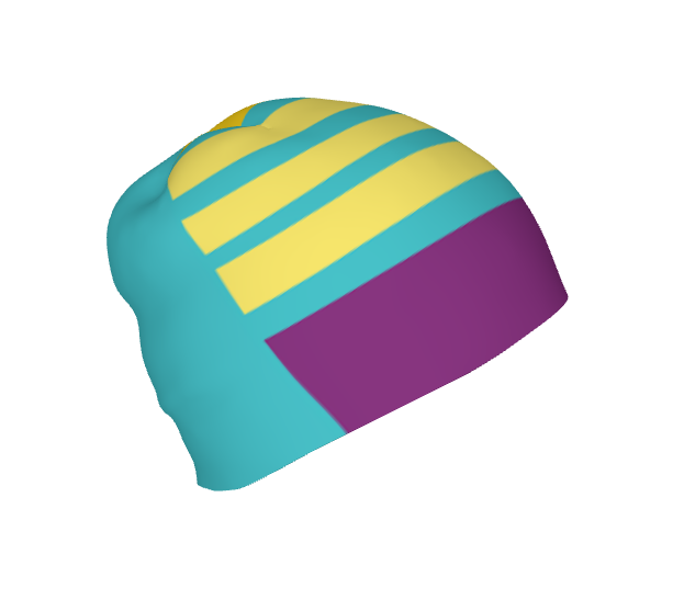 lavender green yellow beanies