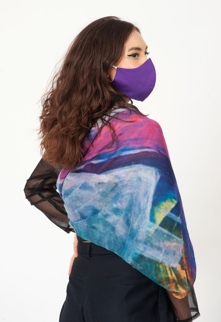 custom abstract art scarf